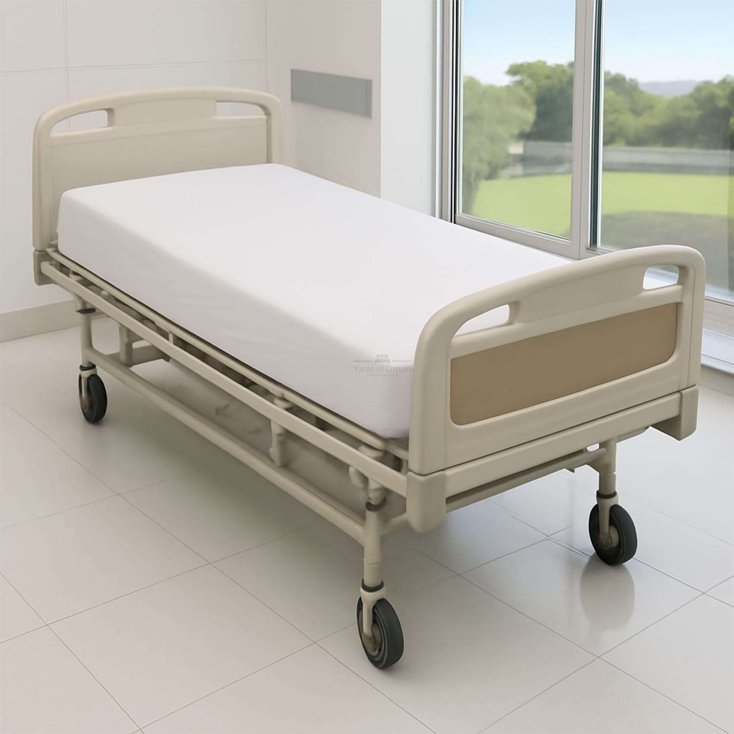 2 Pack Fitted Hospital Bed Sheets - Soft Microfiber Hospital Fitted Sheet - Hospital Bed Fitted Sheets White, 36" x 84" x 12"