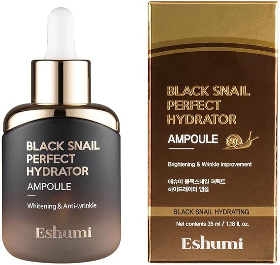 Black Snail Mucin Perfect Hydrator Essence Whitening and Anti-Wrinkle - 35ml, Korean Skincare