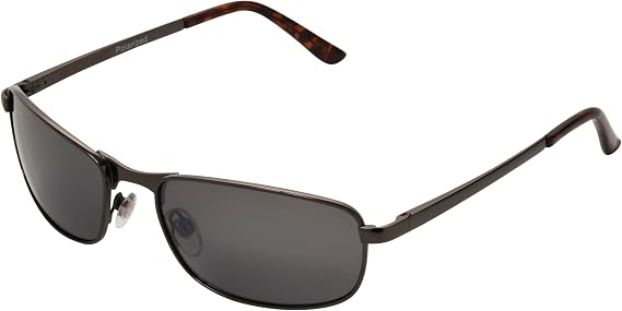 Dockers Men's Henry Sunglasses Rectangle, Gunmetal, 60mm