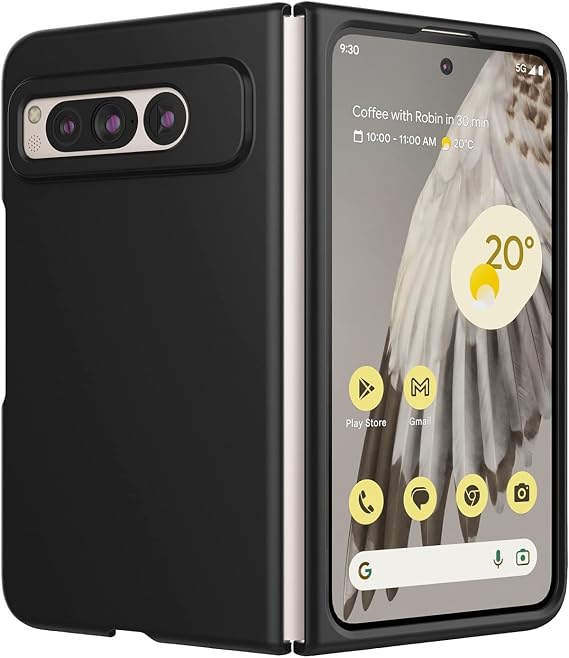 Cresee Case for Google Pixel Fold, Thin Matte Hard PC Cover Phone Case for Pixel Fold - Black