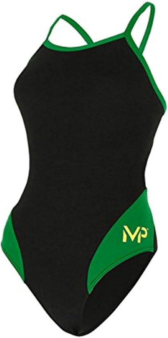 Michael Phelps Splice Mid Back Swimsuit Black/Green