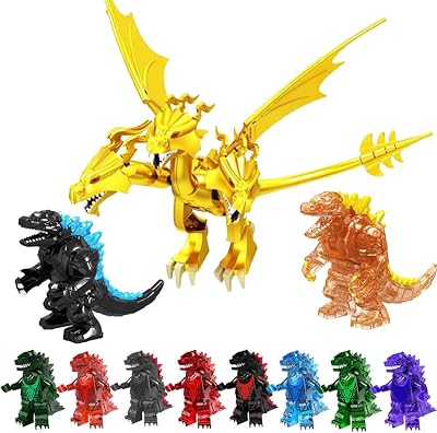 Godzilla Movie Blocks King Ghidorah Action Figure Model Toy Kids Gifts