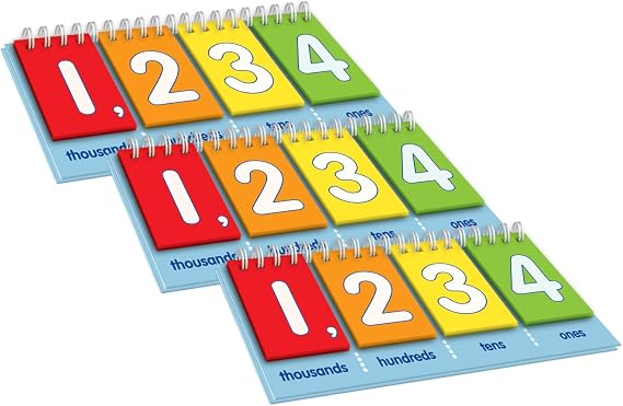 EAI Education Place Value to Thousands Flip Chart: Student - Set of 10