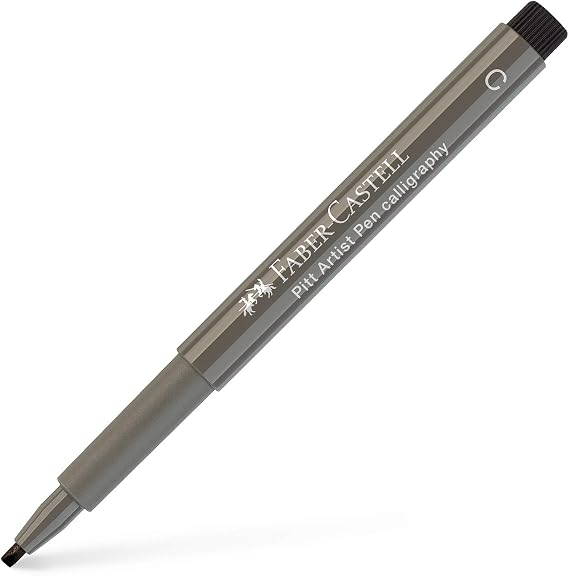 Faber-Castell Art & Graphic Pitt Artist Pen Calligraphy India Ink Pen, Warm Grey Iv, Single Pitt Pen, For Art, Craft, Drawing, Sketching, Home, School, University, Colouring
