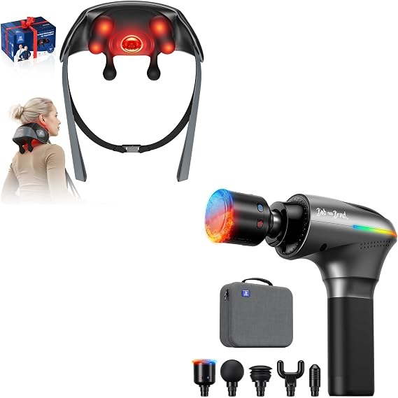 BOB AND BRAD A2 Pro Massage Gun + Shiatsu Neck Massager
