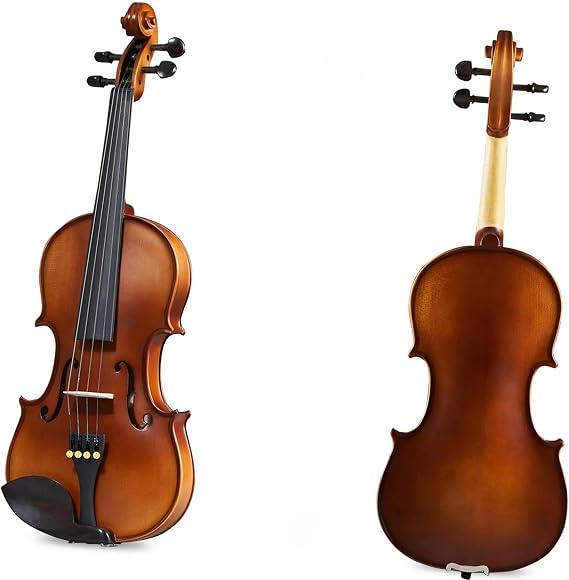 Violin Beginner Spruce Student Violin Set 4/4 3/4 1/2 1/4 1/8 1/10(4/4)
