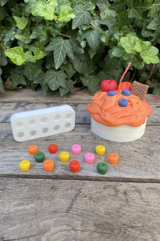 Rufus Concept Blueberry Decimal Candle Mold Silicone Small Ornament Mold 1 Piece