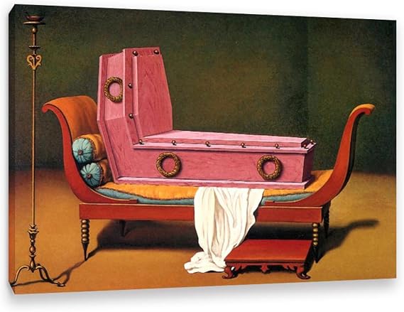 Famous Oil Paintings Reproduction,Classic Canvas Prints Wall Art Pictures,Ren e Magrite Madame Recamier de David,for Home Office Decorations80x110cm(31x43in) Frameless