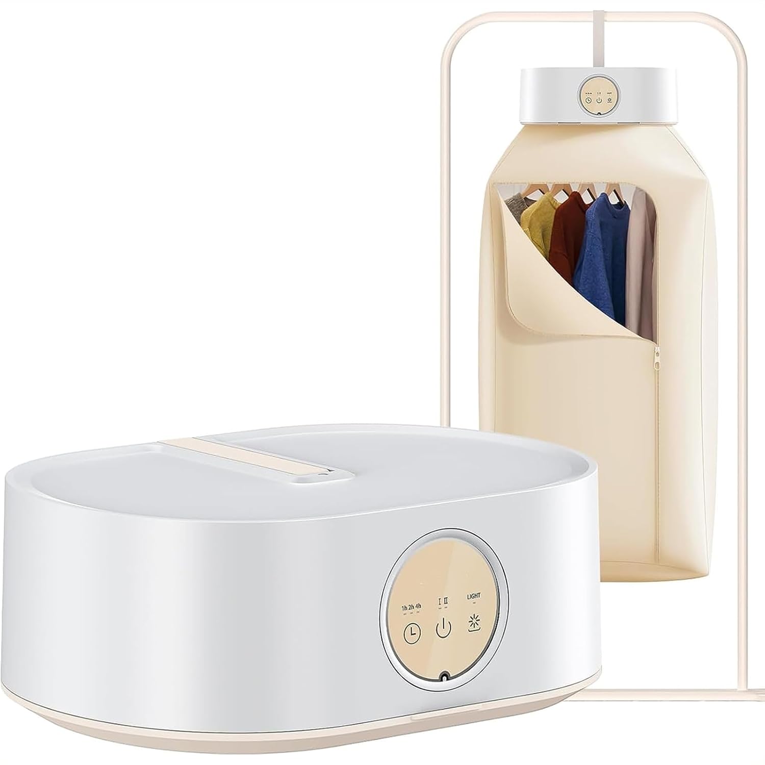 SenhE Vented Tumble Dryer, Portable Mini Clothes Dryer, Multifunctional Compact Clothes Dryer, 360° Drying, Small Dryer Machine with Shoe Drying Pipe for Travel Home
