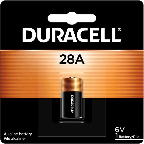 Duracell 28A 6V Alkaline Battery, 1 Count Pack, 28A 6 Volt Alkaline Battery, Long-Lasting for Cameras, Medical Devices, Garage Door Openers, and More
