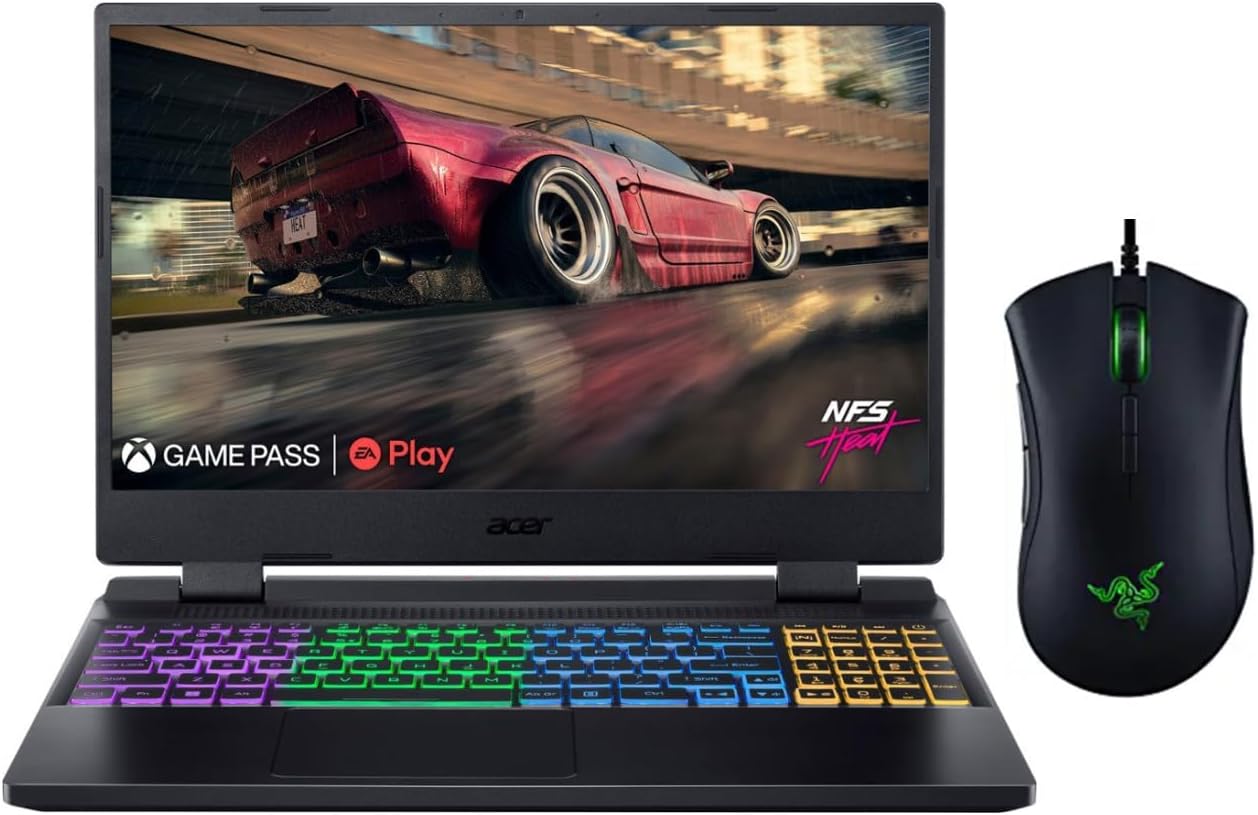 acer Nitro 5 15.6 QHD 165Hz Display Gaming Laptop | AMD Ryzen 7 6800H | NVIDIA GeForce RTX 3070 Ti | 16GB RAM DDR5 | 1024GB SSD | RGB Backlit | Windows 11 Pro | Bundled with Gaming Mouse