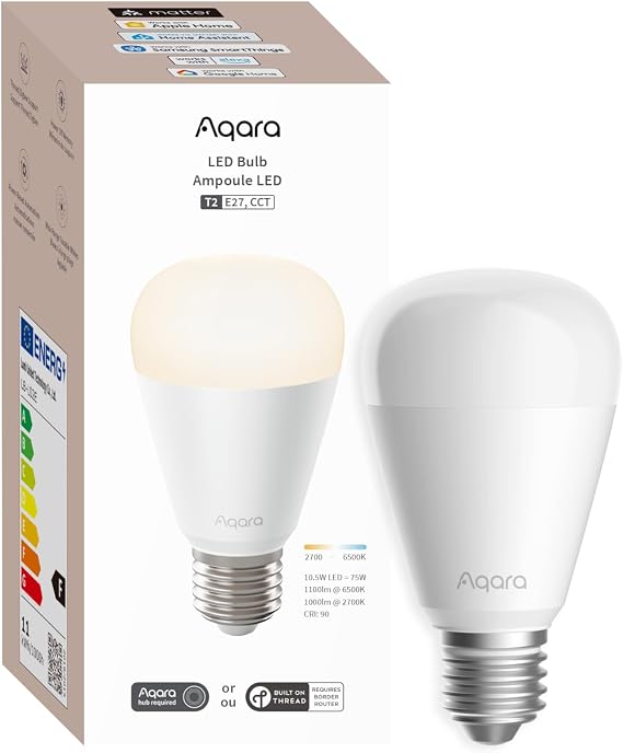 Aqara Akıllı Led Ampül (Cct, E27, 75W, 1100lm) T2 LB-L02E (Apple Home Destekli)