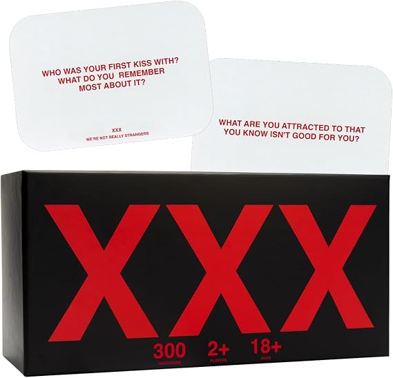 WE'RE NOT REALLY STRANGERS  Adult Edition Card Game for Adults | 300 Conversation Cards for Memorable Game Nights, Parties, Bachelorette Parties, Fun Game for Friends, 18+, 2-6 Players