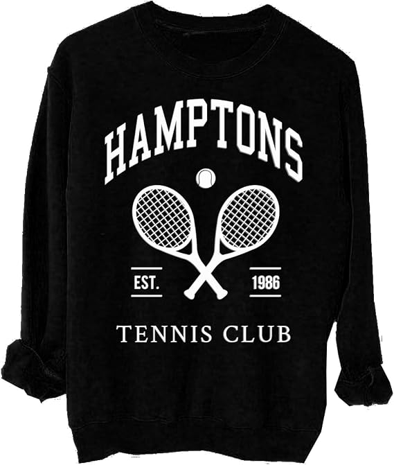 Hamptons Tennis Club Sweatshirt Vintage Preppy Country Club Crewneck