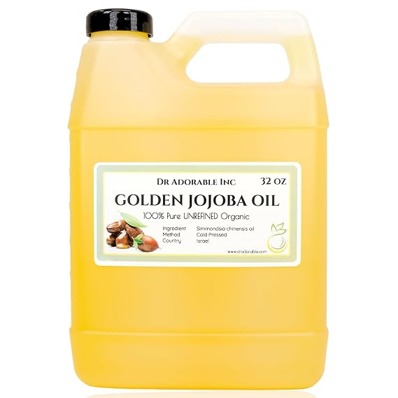 Dr Adorable - 32 oz - Jojoba Oil Golden - Unrefined Organic Cold Pressed