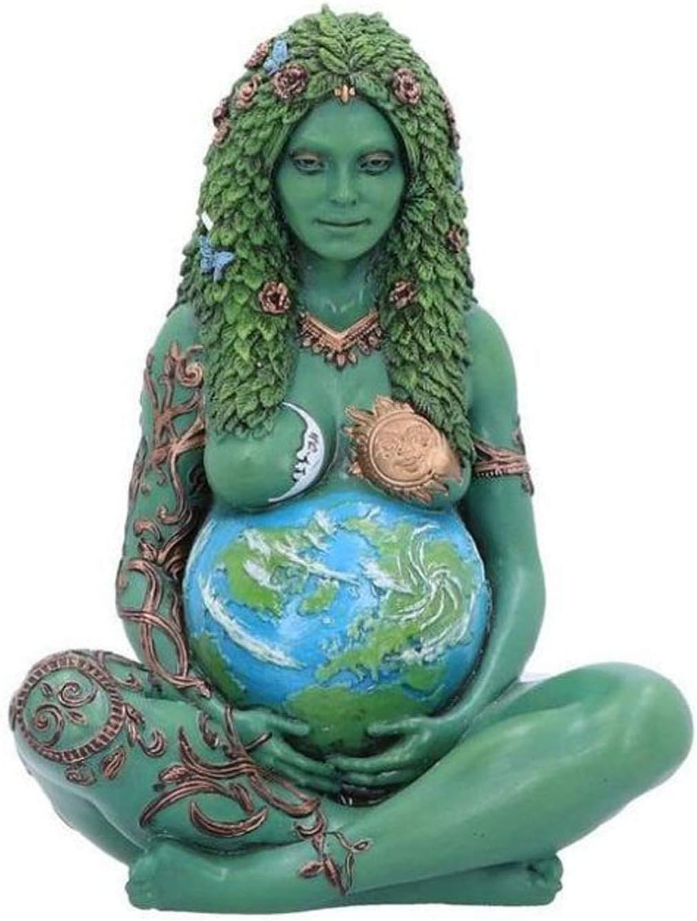Millennial Gaia Statue?Mother Earth Art Statue Mother's Day Goddess Figure Nature Goddess Statue in Vivid Colors for Home and Garden Decorative Figure 6.7inch4.7inch3.2inch