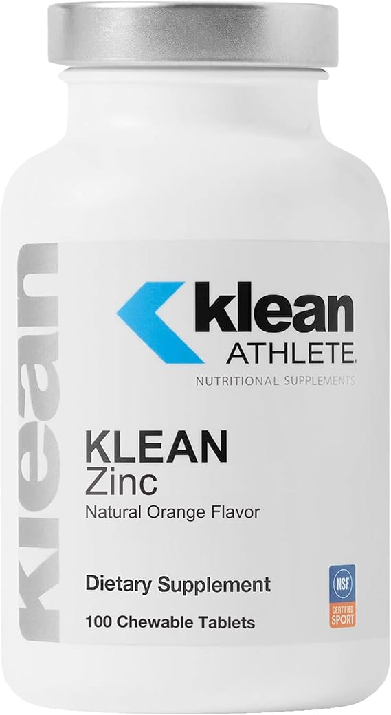 Klean Athlete Klean Zinc, Natural Orange Flavor, 100 Chewable Tablets