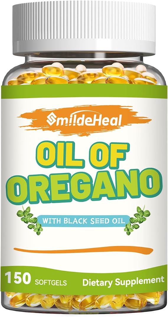 Oregano Oil Softgels with Black Seed Oil, 150 Softgels