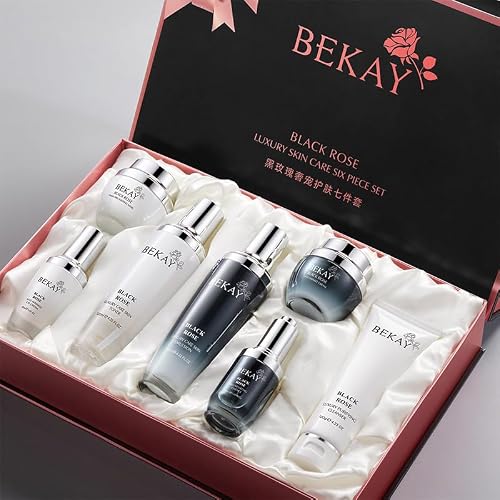 Anti-Wrinkle Skin Care Set Black Rose Moisturizing Hydrating Skin Care Kit For All Types Of Skin Valentines Day Gift