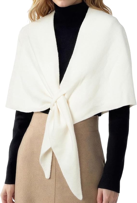 RIIQIICHY Women Pashmina Shawl Wrap Triangle Scarf Cardigan Poncho Cape