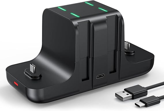 NEWDERY 6-in-1 Charger Dock for Nintendo Switch Pro Controller and Joy con