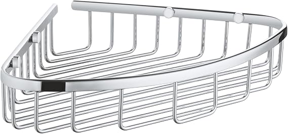 GROHE Start Cosmopolitan Corner Shower Basket | Shower Shelf | Shower/Bathroom Accessories | Chrome | 41172000
