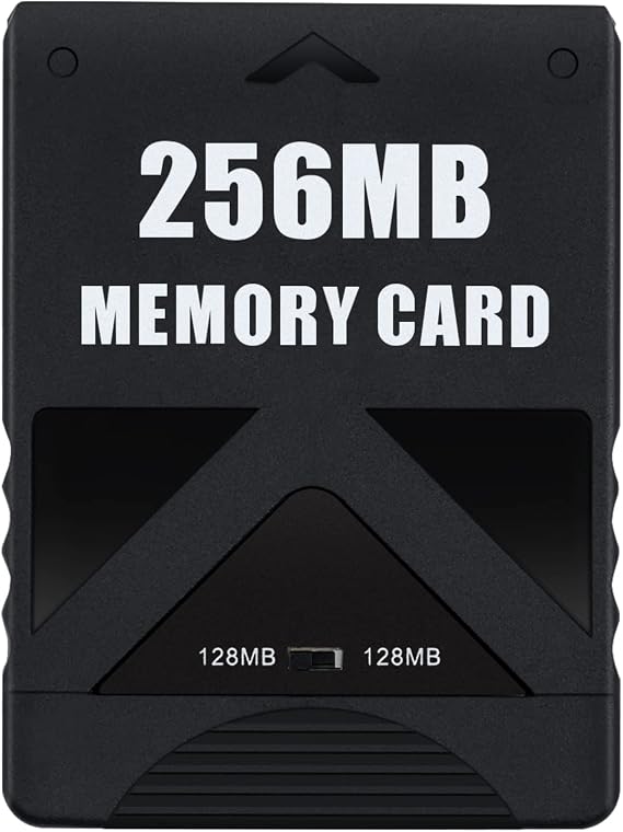 Mcbazel 256MB Memory Card for PlayStation 2 - Upgraded Chip, High Speed PS2 Memory Card Compatible with All PS2 PS2 Slim Models, 2x128MB Switchable Banks, Plug & Play, No Boot Disc Required