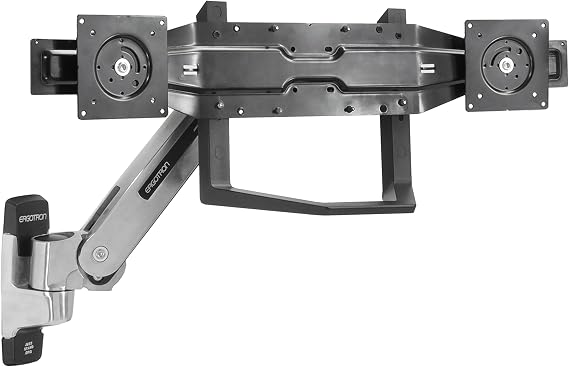 Ergotron Dual Monitor and Handle Kit for 2 Monitors Up to 26 Inches, 0 to 18 lbs Each Add-on for Interactive Arm HD and VHD