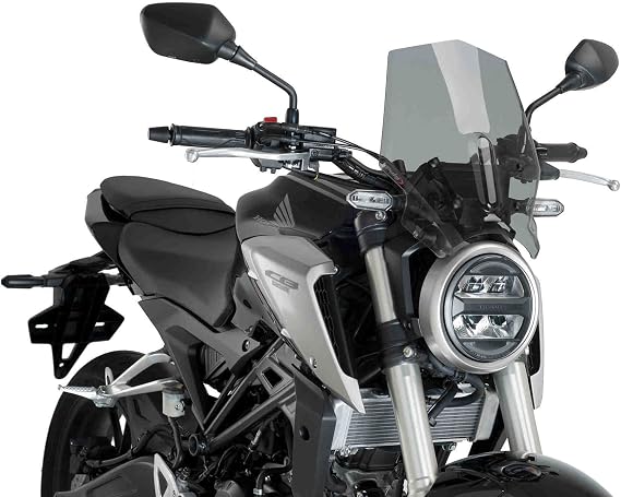 Puig Windshield Naked New Generation Sport 9734H for Honda CB125R Neo Sport Café 18'-19', Honda CB300R Neo Sport Café 18'-19'