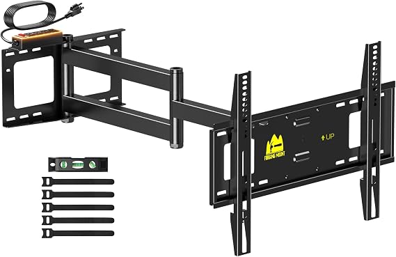 FORGING MOUNT Long Arm TV Wall Mount with Power Strip for 42–80 inch TVs
