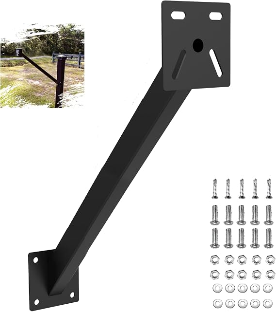 Homydom Keypad Mounting Post Bracket Heavy-Duty Universal Gooseneck Pedestal for Automatic Gate Opener Keypads, 24" 1-Pack for Truck
