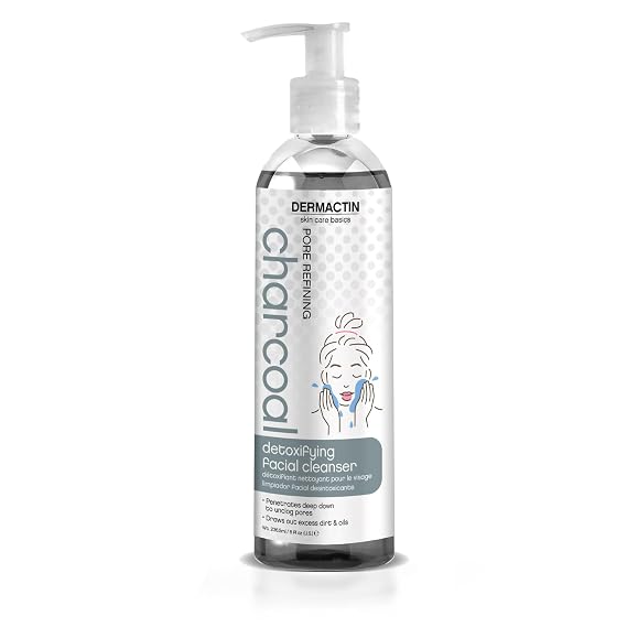 Dermactin Pore Refining Charcoal Detoxifying Facial Cleanser, 8 Fluid Ounce