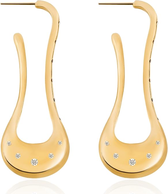 Gold Drop Earrings Women's Big Earrings Dainty Alloy Earrings Jewelry for Women