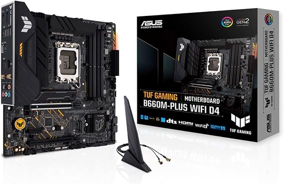 ASUS INTEL 12th Generation CPU LGA1700 Compatible B660 Chipset ATX Motherboard/TUF Gaming B660M-PLUS WIFI D4
