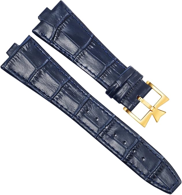 Genuine Leather Watchband For Vacheron Constantin OVERSEAS Series 4500V 5500V P47040 Stainless Steel Buckle 25 * 8 mm Men Watch Strap