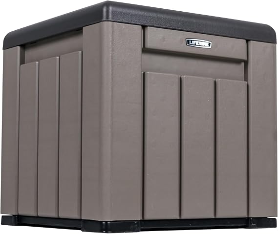 LIFETIME Outdoor Storage Cube Deck Box for Package Delivery, Patio Furniture Cushions, Garden Tools, Pool Accessories, 25 Gallon