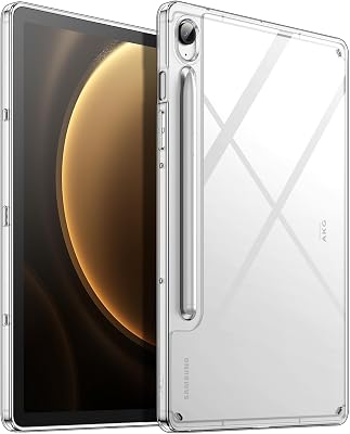 JETech Clear Case for Samsung Galaxy Tab S10 Lite  S10 FE  S9 FE 10.9-Inch, Anti-Yellowing Transparent Shockproof Slim Tablet Cover with Hard PC Back and Soft TPU Bumper Clear