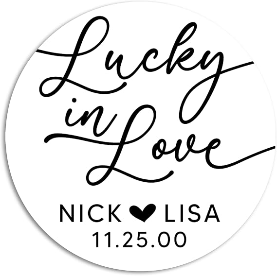 Lucky In Love Lotto Stickers, Wedding Lotto Ticket Favors, Scratch Off Favors, Whole Lotto Love, Wedding Lottery Favor Bag Stickers