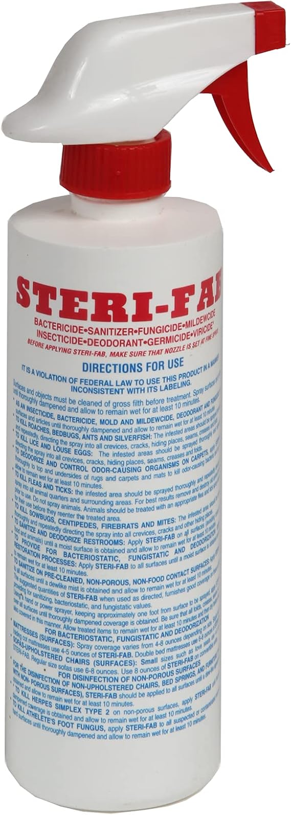 Steri-Fab Pest Control Spray, Case of 12 x 16 oz Bottles