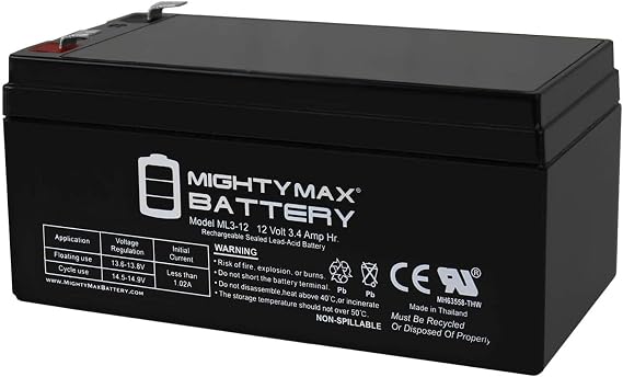 Mighty Max Battery ML3-12 Replacement for Toro Lawn Mower # 106-8397 BATTERY-12V 3.4Ah