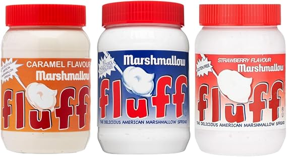 Marshmallow Fluff Spread – Sweet Marshmallow Creme for Baking, Desserts & Sandwiches – Gluten Free (Variety Pack (3 Units))