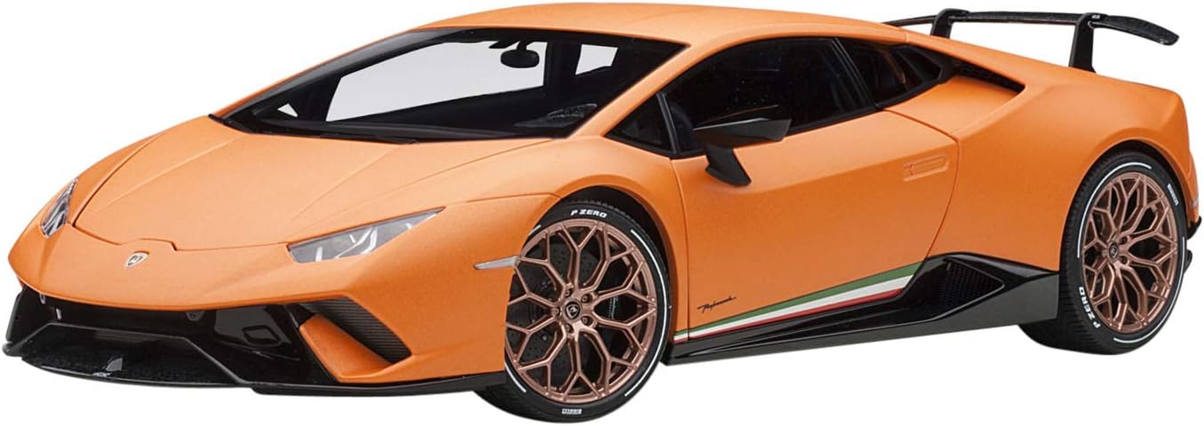 Lamborghini Huracan Performante Arancio AnthaeusMatt Orange with Gold Wheels 118 Model Car by Autoart 79152
