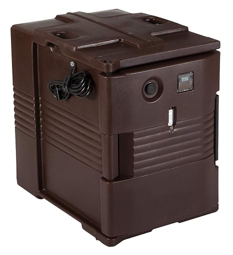 Cambro Insulated Food Pan Carrier - Electric Hotbox for Catering Transport & Serving - UPCH400 Series (Brown)