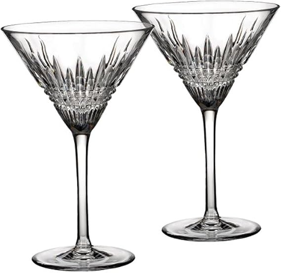 Waterford Crystal Lismore Diamond Martini Glasses, Pair