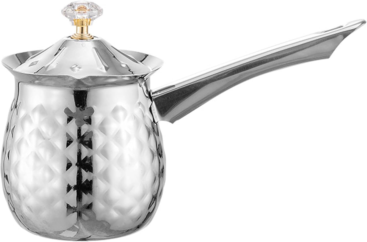 Turkish Coffee Pot,Arabic Coffee Pot,400ml14oz Stainless Steel Cezve Briki Ibrik Greek Arabic Coffee Maker with Eagle Spout,Handle ＆ Dustproof Lid for Stove Top