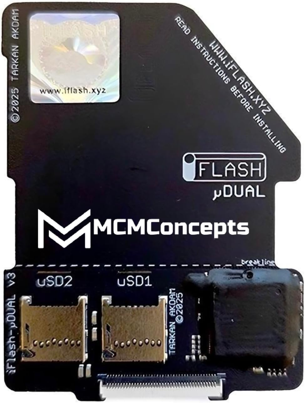 iFlash uDual Micro SD Adapter for Apple iPod Video/Classic by MCMConcepts