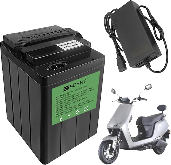 Lithium Battery 60V 30Ah 25Ah Replacement Battery 48V 20Ah Rechargeable Batteries 72V Electric Motorcycle Batteries with Charger and Handle,72v18ah