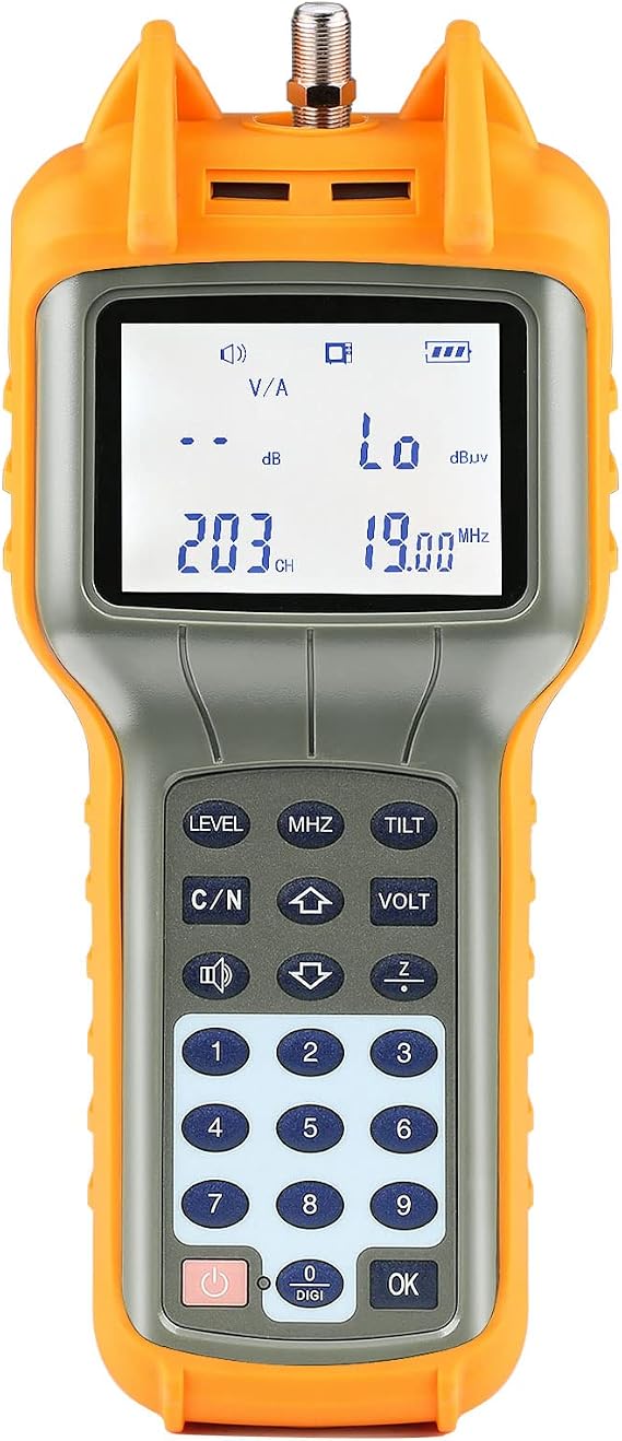 AUGOCOM CATV Cable Tester, Coax Cable Tracer Coaxial Wire Continuity Checker, TV Handle Signal Level Meter DB Tester 47-870 MHz
