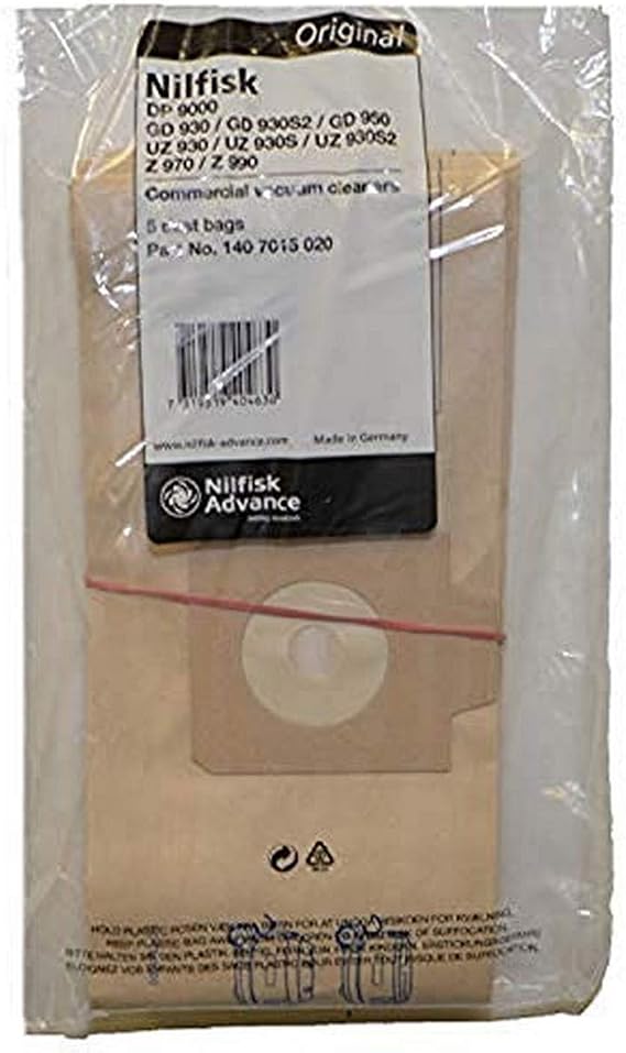 Nilfisk Paper Bag, Gd-930 Uz930 5 Pk