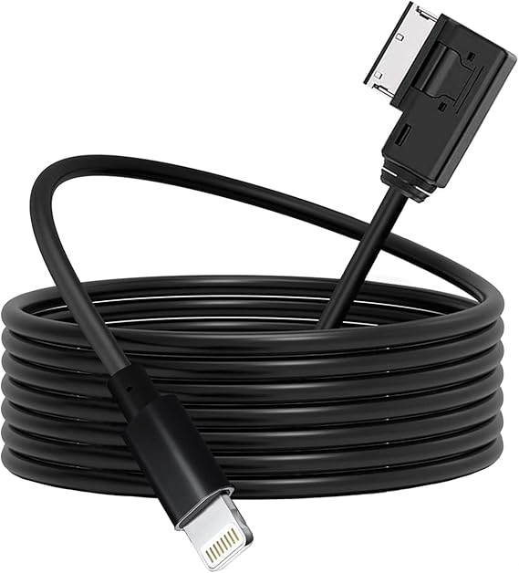 AMI MMI Aux Cable for Apple iPhone 14 13 12 11 XS XR X 8 7 6 Compatible with Audi A3/A4/A5/A6/A7/A8/S4/S6/S8/Q5/Q7/R8/TT, Car Aux Interface Dongle Compatible for VW CC Magotan